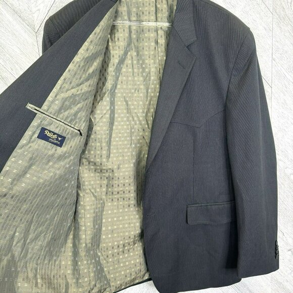 Vintage Dallas Pantofino Blazer Jacket Mens Size 42R Western Sport Coat Gray - Picture 6 of 10